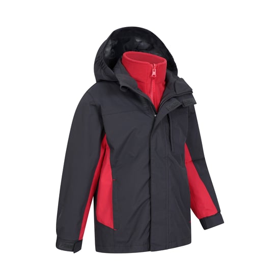 Mountain Warehouse Kinder/Kids Cannonball 3 in 1 Waterdichte Jas (Grijs) - Image 3