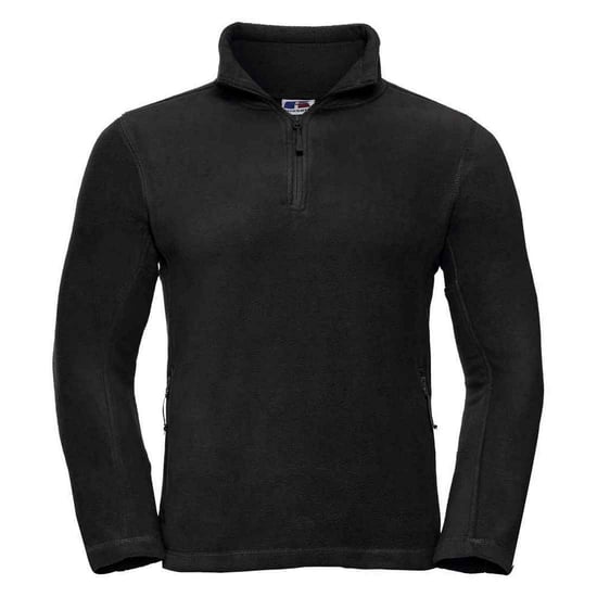 Russell Heren Quarter Zip Outdoor Fleece Top (Zwart) - Image 1