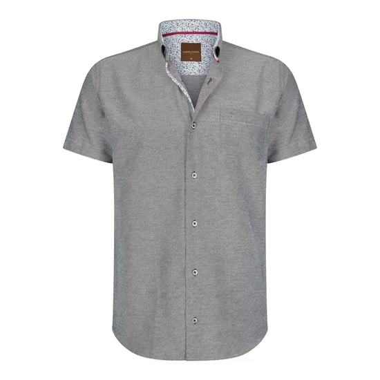 Cappuccino Italia Overhemden Korte Mouw Antraciet Grey - Image 1