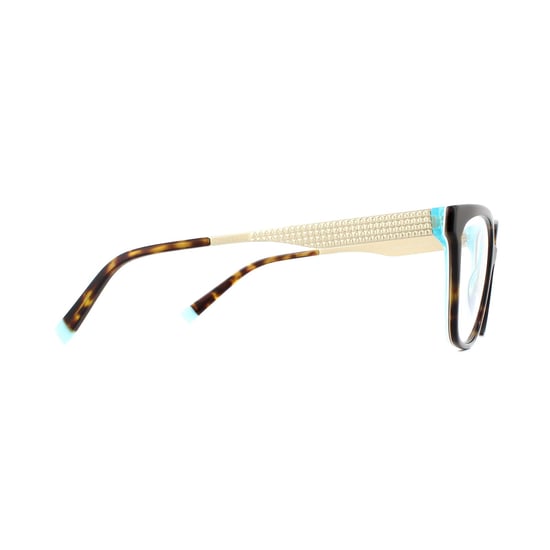 Tiffany Square Havana White Blue Womens  Glasses Frames