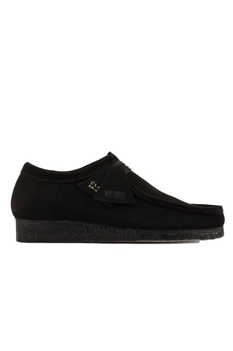Clarks Originals Wallabee Shoe Black Suede - Image 1