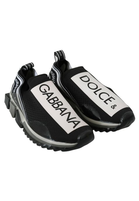 Dolce & Gabbana Herrmodell Svartvit SORRENTO Sport Stretch Sneakers - Image 2