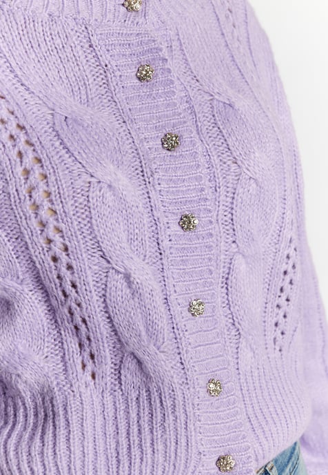 Mymo Gebreid vest Dames violet - Image 5