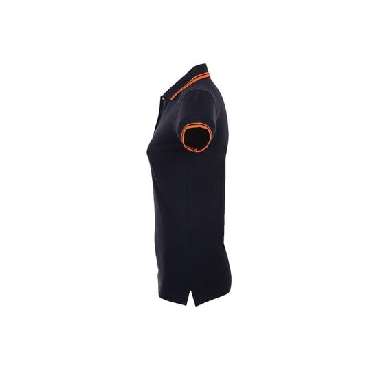SOLS Dames/dames Pasadena getipt korte mouw Pique Polo Shirt (Franse marine/Neon Orange) - Image 3