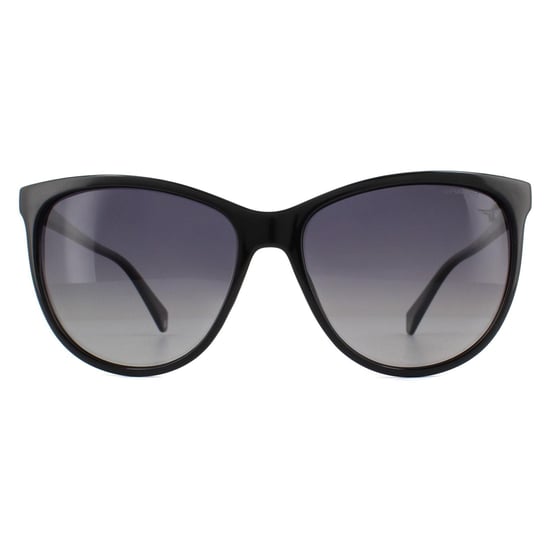 Polaroid Square Womens Black Grey Polarized Sunglasses