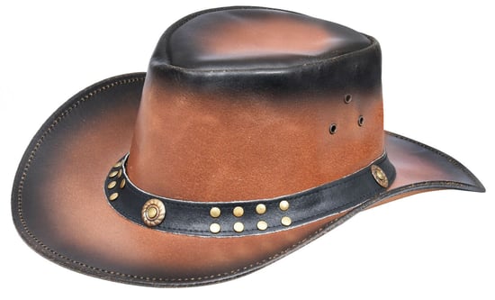 Australian Smoke Western Style Cowboy Outback Real Leather Aussie Bush Hat - Image 1