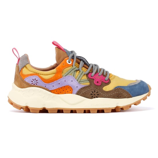 Flower Mountain Yamano 3 Suede Light Blue/Yellow/Brown Trainers - Image 5