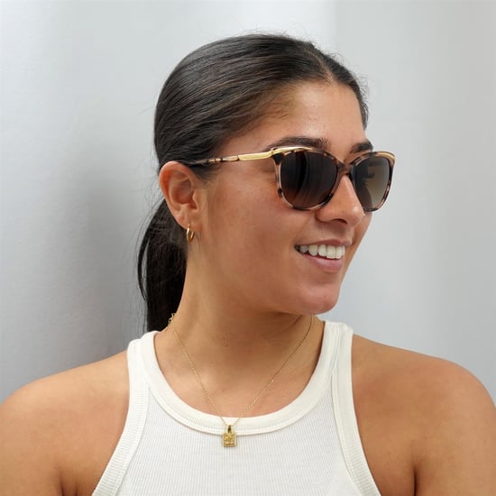 Ralph by Ralph Lauren Cat Eye Womens Pink Tortoise Dark Brown Gradient Sunglasses