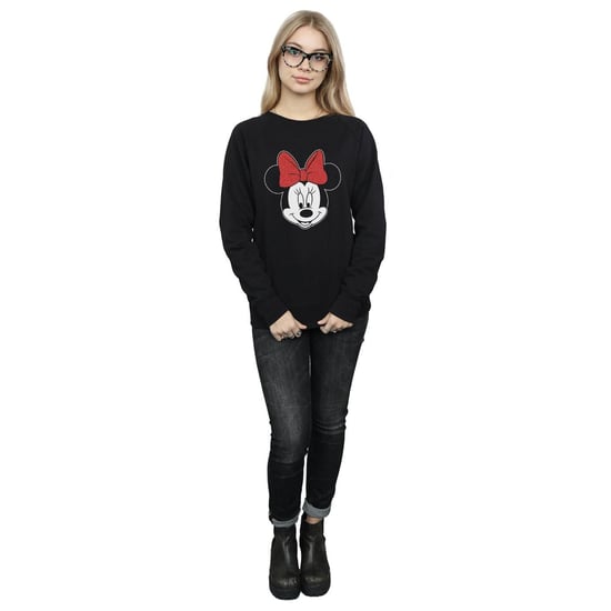 Disney Dames/Dames Minnie Mouse Hoofd Sweatshirt (Zwart) - Image 6