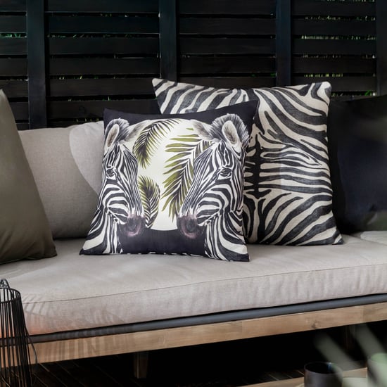 Paoletti Leopardis Zebra Woven Outdoor Filled Cushion - Image 5