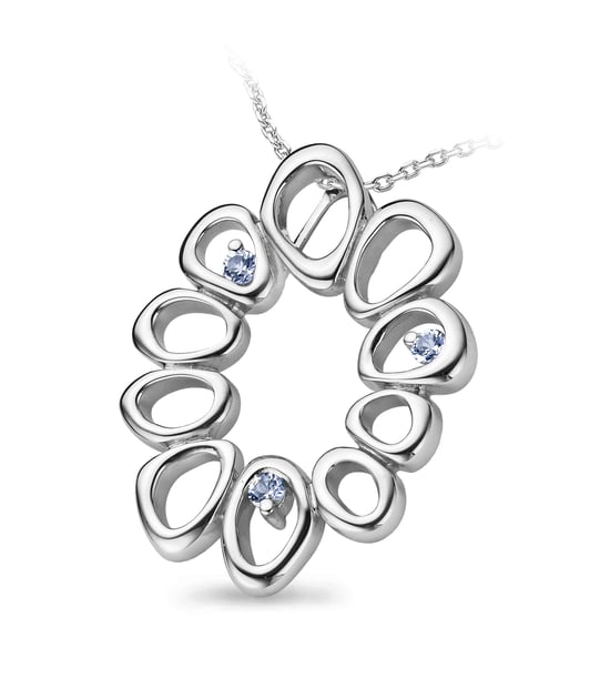 Orphelia Women's 925 Sterling Silver Set: Chain-Pendant + Earrings - Silver SET-5018 - Image 4