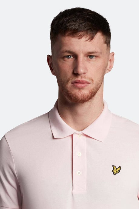 Lyle & Scott Polo SS enfärgad pikétröja Rosa - Image 3