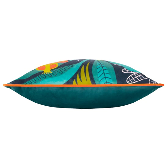 Kate Merritt Lion Piped Velvet Polyester Filled Cushion - Image 3