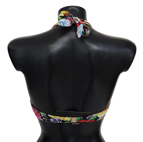 Dolce & Gabbana Women's Multicolor Floral Print Swimwear Bikini Top - Image 2