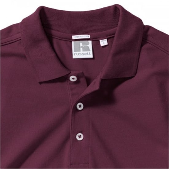 Russell Heren Rekken Korte Mouw Poloshirt (Bourgondië) - Image 5