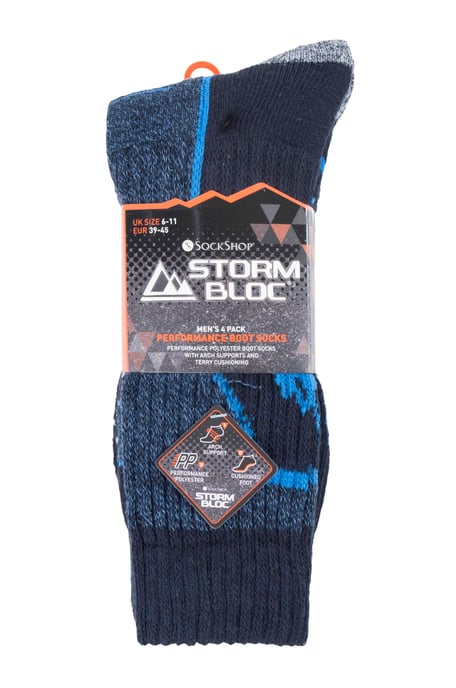 4 Pack Mens Cushion Lightweight Hiking Boot Socks for Warm Weather - Image 2