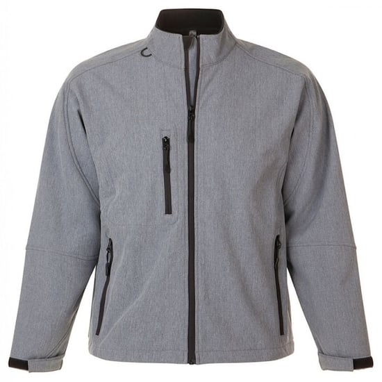 SOLS Mens Relax Soft Shell Jacket (Breathable, Windproof And Water Resistant) (Grey Marl) - Image 1