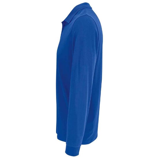 SOLS Unisex Adult Prime Pique Long-Sleeved Polo Shirt (Royal Blue) - Image 2