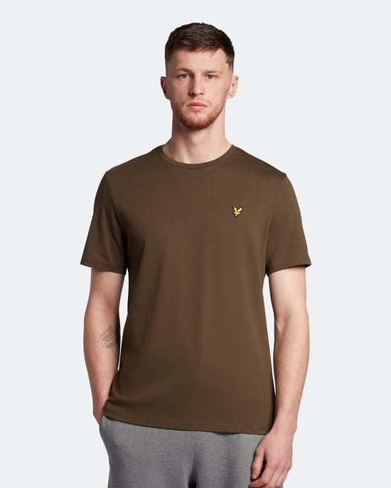 Lyle & Scott Plain Mens Olive Green T-Shirt - Image 1