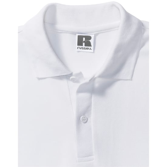 Russell Heren Klassiek Polycotton Poloshirt (Wit) - Image 4