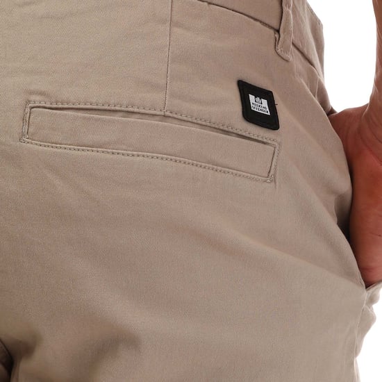 Men's Weekend Offender Dillenger Cotton Twill Chino Shorts in Stone