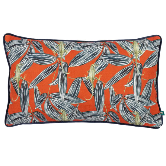 Wylder Tropics Ebon Wilds Nkiru Piped Polyester Filled Cushion - Image 1