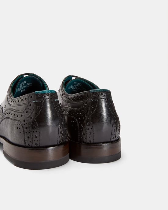 Ted Baker Senape Classic Leather Brogue Derby, Black