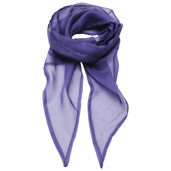 Premier Uniseks sjaal van chiffon in kleuren voor volwassenen (Paars) - Image 1