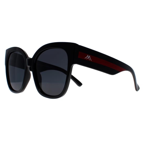 Montana Square Womens Shiny Black Red Grey Polarized MP73