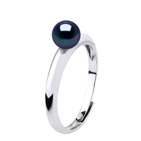 Eenvoudige Ring - Echte Cultured Zoetwaterparels Rond 5-6 mm - Image 1