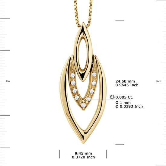 DIADEMA - Necklace with Diamonds - Yellow Gold