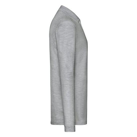 Fruit of the Loom Mens Premium Heather Long-Sleeved Polo Shirt (Athletic Heather Grey) - Image 3