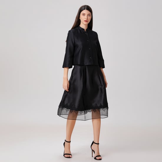 Rok van organza en tafzijde met kanten rand - Image 5