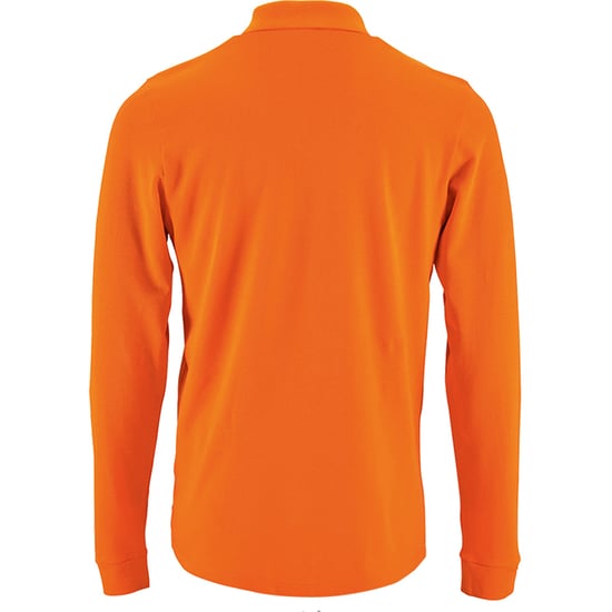 SOLS Heren Perfecte Lange Mouw Pique Polo Shirt (Oranje) - Image 2