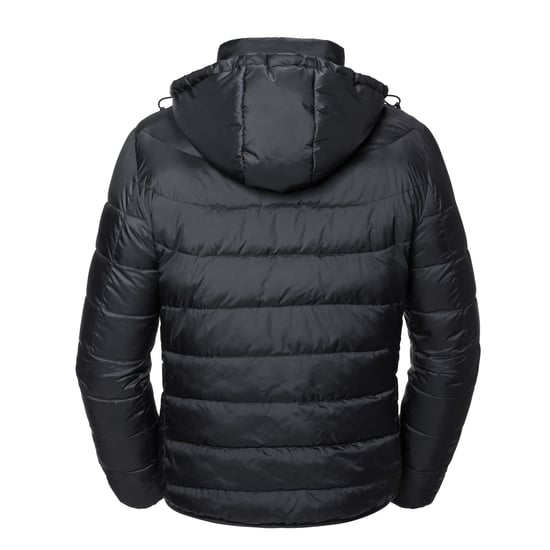 Russell Heren Nano Gewatteerd jack met capuchon (Zwart) - Image 2