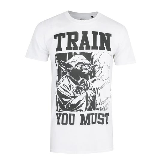 Star Wars Mens Train You Must Yoda T-Shirt (White/Black)