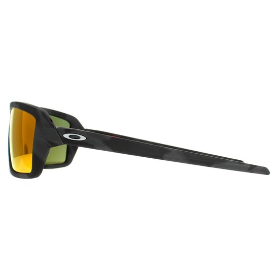 Oakley Wrap Mens Black Camo Prizm Ruby Cables