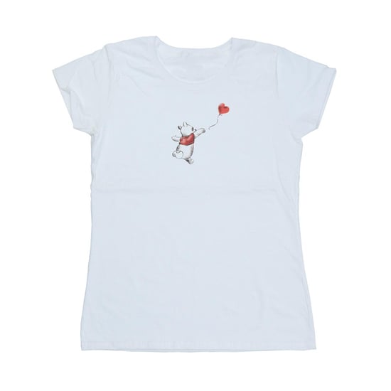 Disney Womens/Ladies Winnie The Pooh Balloon Cotton T-Shirt (White)