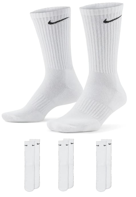 Nike Everyday Cushion Crew Training Socks 3 Pairs in White - Image 1