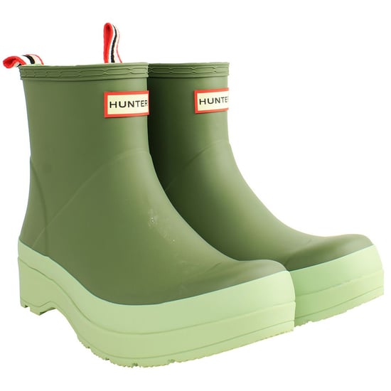 Hunter Play Short Mens Light Green Wellington Boots - Image 1