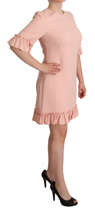 Dolce & Gabbana Kvinnors Rosa Volangärmar Viskos Klänning - Image 3