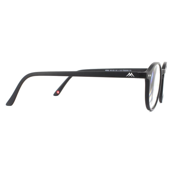 Montana Round Matte Black Unisex Women Glasses Frames - Image 4