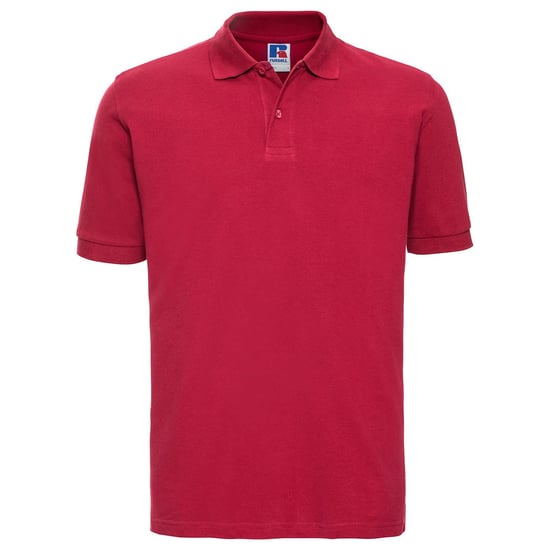Russell Mens Classic Cotton Pique Polo Shirt (Classic Red) - Image 1