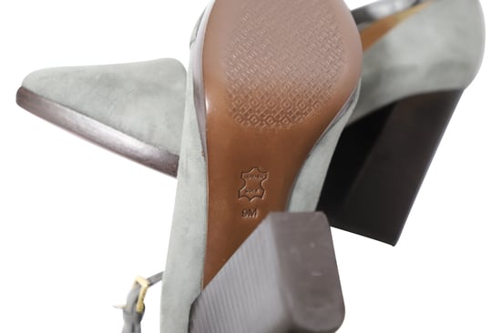 Tory Burch Block Heel Pumps in Grey Suede - Image 5