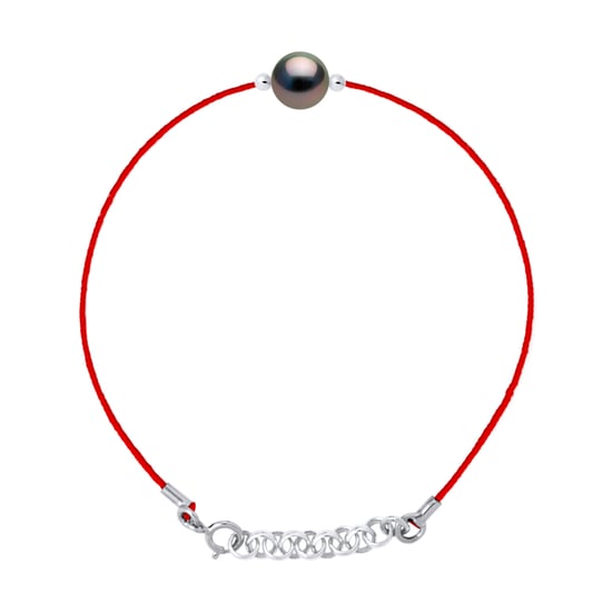 DIADEMA - Bracelet - Red Nylon - Tahiti Pearl