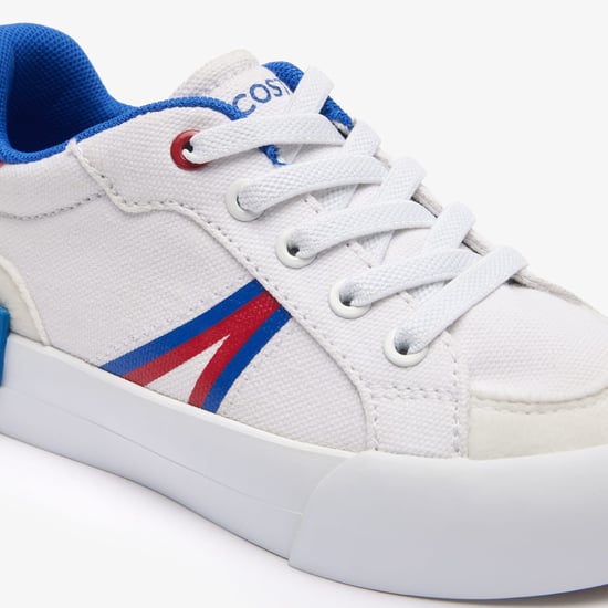 Boy's Lacoste Infants L004 Trainers in White red