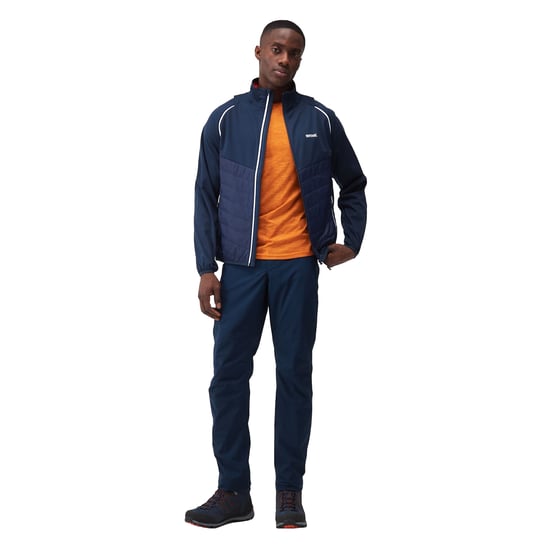 Regatta Mens Steren Hybrid Soft Shell Jacket (Navy/Danger Red)