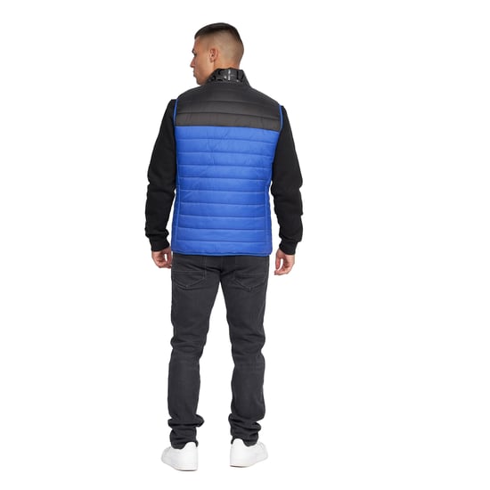 Crosshatch Heren Presnell Hoog Hals Gilet (Blauw) - Image 2