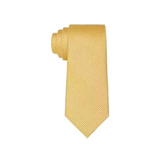 Tommy Hilfiger Men's Neck Tie Yellow Puppytooth Geo Skinny
