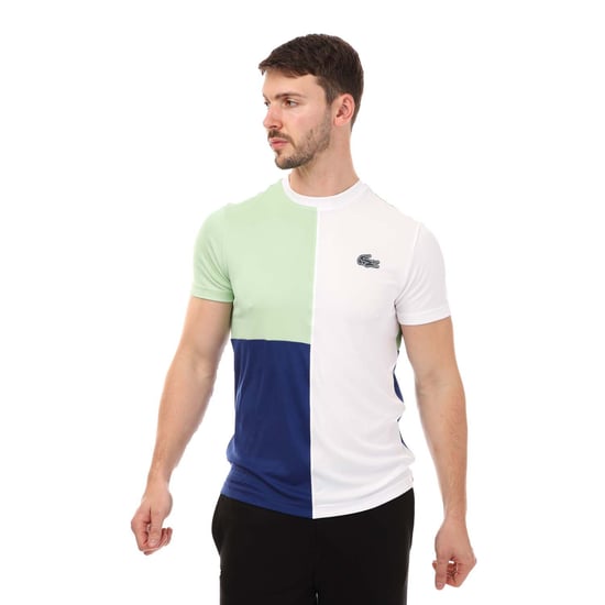 Men's Lacoste SPORT Tricolor Breathable T-Shirt in Multi colour
